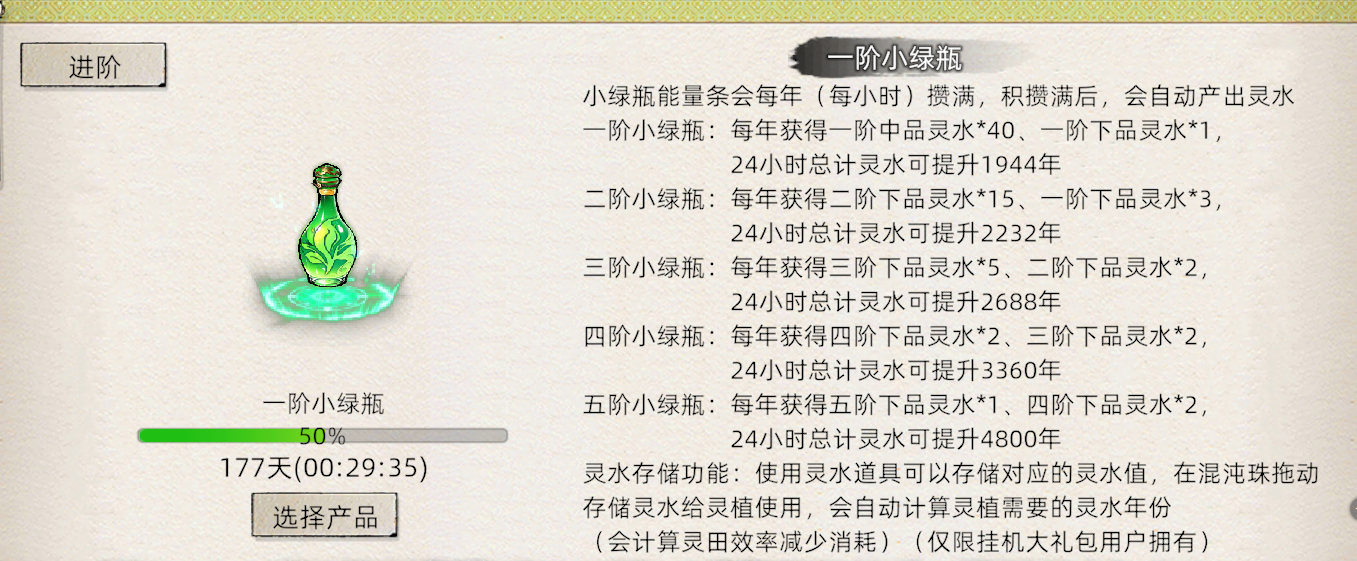 《修仙家族模拟器2》：小绿瓶介绍！(图1)